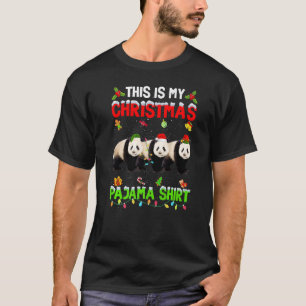 Das ist mein Weihnachts-Pajama-Weihnachtsbärenkopf T-Shirt