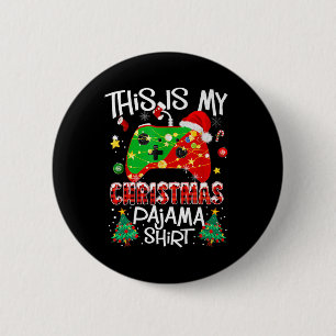 Das ist mein Weihnachts-Pajama-Weihnachtsmannmütze Button
