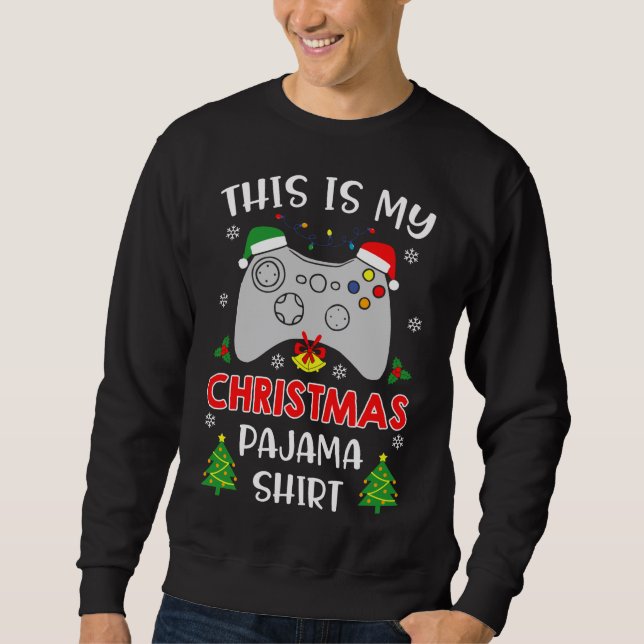 Das ist mein Weihnachts-Pajama-Weihnachtsmannmütze Sweatshirt (Vorderseite)