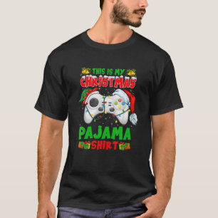 Das ist mein Weihnachts-Pajama-Weihnachtsmannmütze T-Shirt