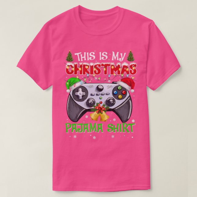 Das ist mein Weihnachts-Pajama-Weihnachtsmannmütze T-Shirt (Design vorne)
