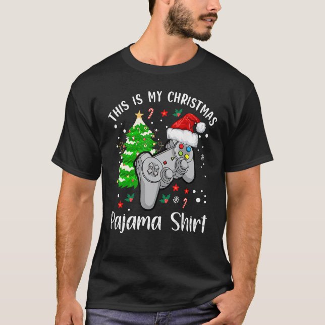 Das ist mein Weihnachts-Pajama-Weihnachtsmannmütze T-Shirt (Vorderseite)