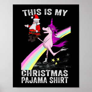 Das ist mein Weihnachts Pajama Xmas Funny Santa Ri Poster