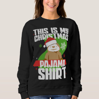 Das ist mein Weihnachts Pajama Xmas Funny Sloth Sweatshirt