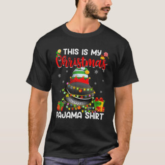 Das ist mein Weihnachts Pajama Xmas Lights Hockey T-Shirt
