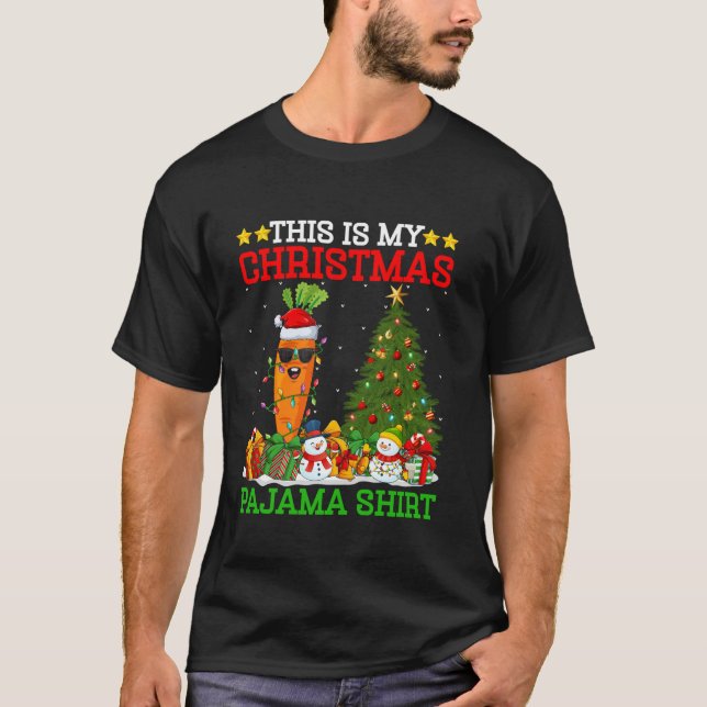 Das ist mein Weihnachts Pajamas Carrot Lights Chri T-Shirt (Vorderseite)