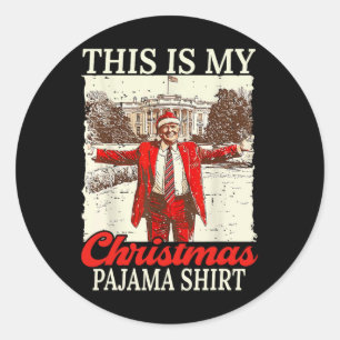 Das ist mein Weihnachts-Pajamas Weihnachten Weihna Runder Aufkleber