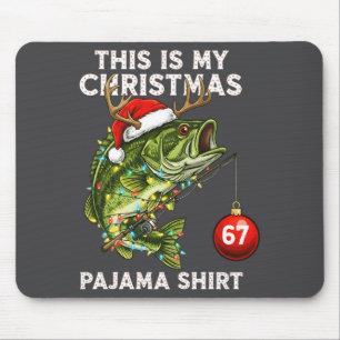 Das ist mein Weihnachts-Pyjama B-Fisch-Santa-Hut K Mousepad
