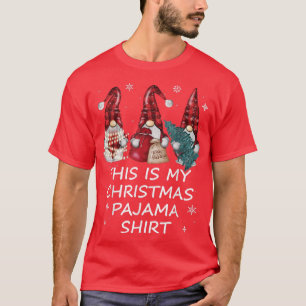 Das ist mein Weihnachts-Pyjama-Buffalo-Karo-Gnom F T-Shirt