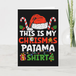 Das ist mein Weihnachts-Pyjama-Fun-Xmas-Familien-F Karte