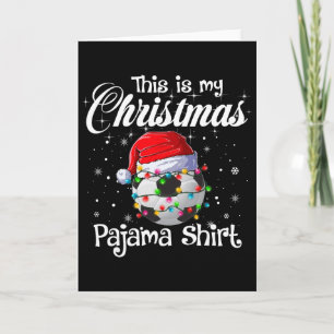 Das ist mein Weihnachts-Pyjama-Fußball-Weihnachtsl Karte