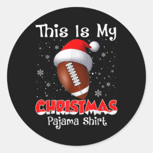 Das ist mein Weihnachts-Pyjama-Geschenk für Footba Runder Aufkleber