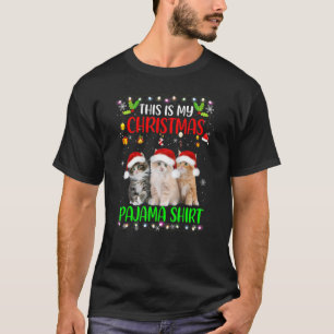 Das ist mein Weihnachts-Pyjama Lustige Katze Weihn T-Shirt
