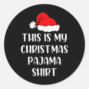 Das ist mein Weihnachts-Pyjama Lustige Xmas-PJs Mä Runder Aufkleber