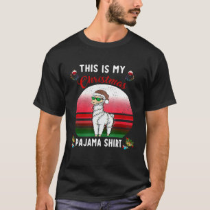 Das ist mein Weihnachts-Pyjama-Santa-Alpaka-Lama T-Shirt