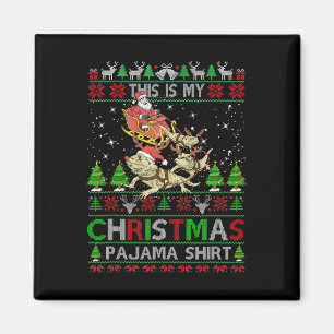 Das ist mein Weihnachts-Pyjama-Shirt Bartagame Magnet