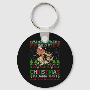 Das ist mein Weihnachts-Pyjama-Shirt Bartagame S Schlüsselanhänger