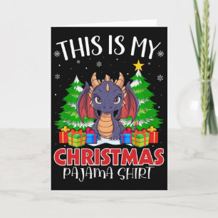 Das ist mein Weihnachts-Pyjama-Shirt-Drache Xmas P Karte