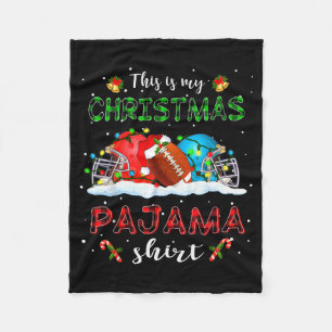 Das ist mein Weihnachts-Pyjama-Shirt Football Xmas Fleecedecke
