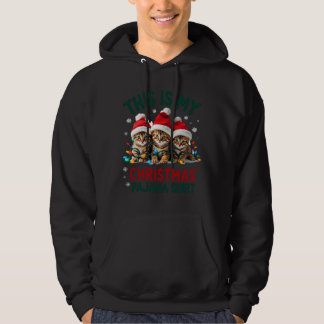 Das ist mein Weihnachts-Pyjama-Shirt Katzenliebhab Hoodie