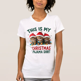 Das ist mein Weihnachts-Pyjama-Shirt Katzenliebhab T-Shirt