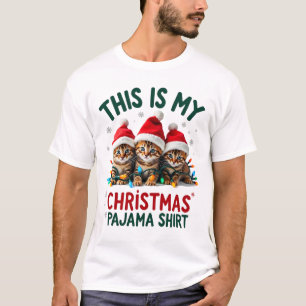 Das ist mein Weihnachts-Pyjama-Shirt Katzenliebhab T-Shirt