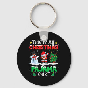 Das ist mein Weihnachts-Pyjama-Shirt Lustiges Xmas Schlüsselanhänger