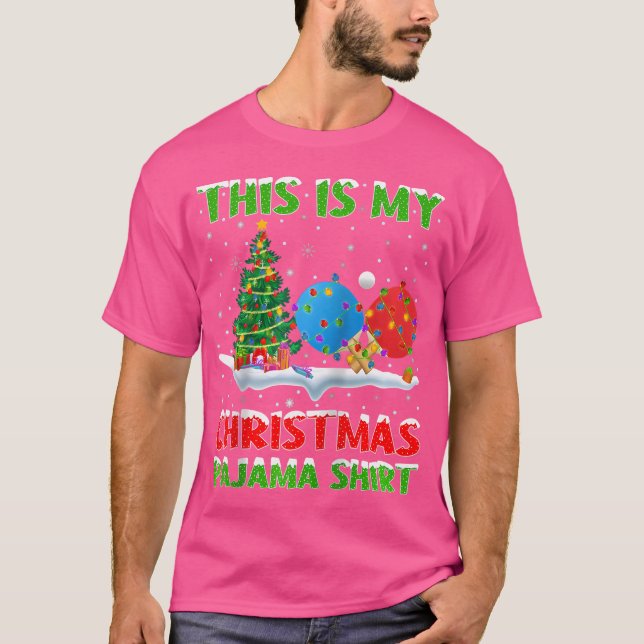 Das ist mein Weihnachts-Shirt Tischtennis Christma T-Shirt (Vorderseite)