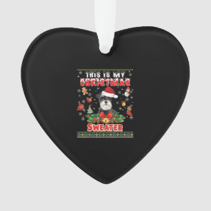 Das ist mein Weihnachts-Sweater Schnauzer-Hund Ugl Ornament