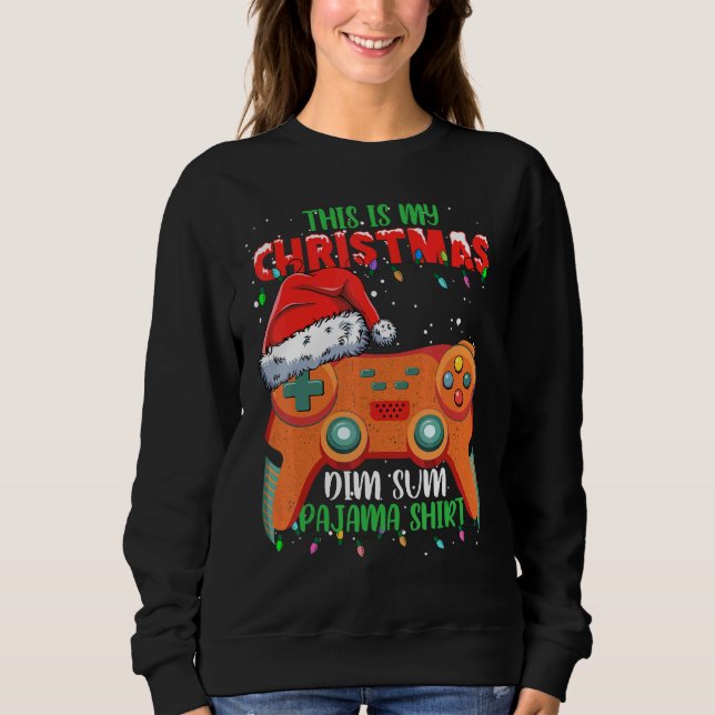 Das ist mein Weihnachts-Video-Controller Dim Sum Sweatshirt (Vorderseite)