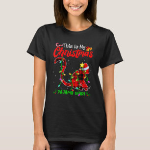 Das ist mein Weihnachtsaffe Pajama Buffalo Kariert T-Shirt