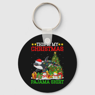 Das ist mein Weihnachtsbaum Pajamas Orca Lighting Schlüsselanhänger