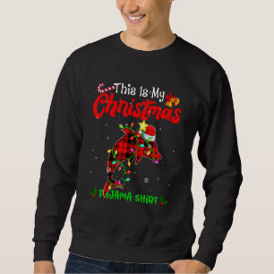 Das ist mein Weihnachtsdinosaurier Pajama Buffalo Sweatshirt