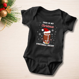 Das ist mein Weihnachtsfußball-Shirt mit Snacks Baby Strampler