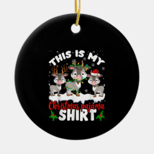 Das ist mein Weihnachtsgeschenk Pajama Santa Goat  Keramik Ornament