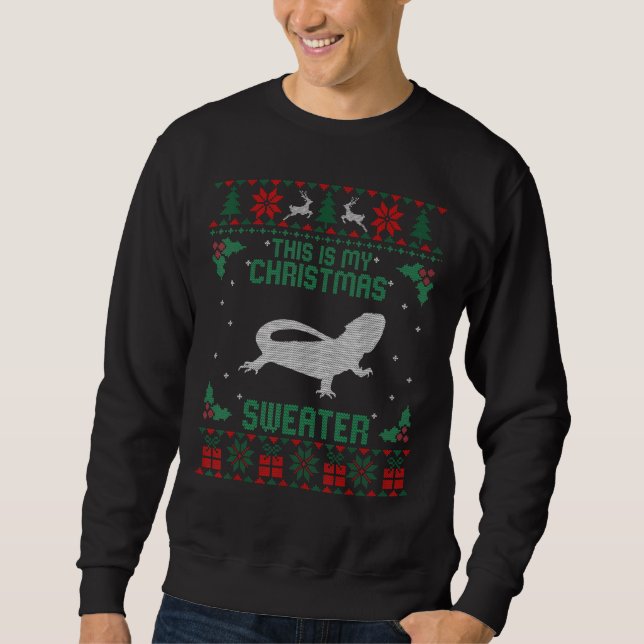 Das ist mein Weihnachtskraut, der bärtige Drache U Sweatshirt (Vorderseite)