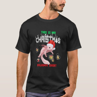 Das ist mein Weihnachtspajama Axolotl Santa Claus  T-Shirt