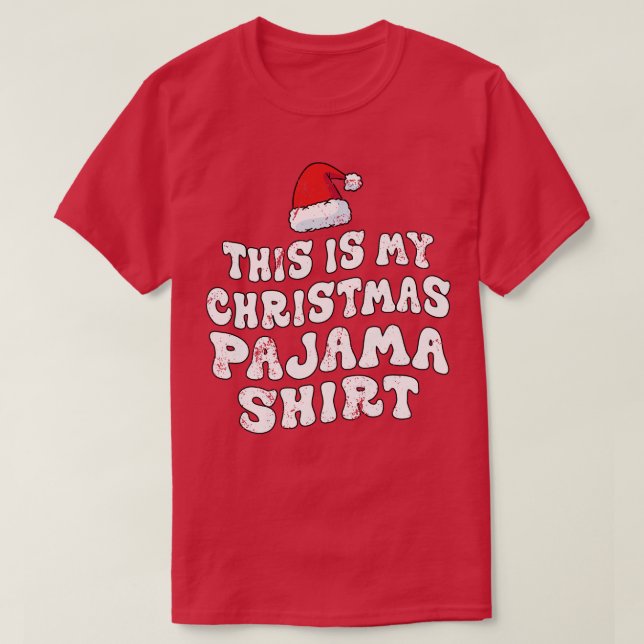 Das ist mein Weihnachtspajama frohe Weihnachtsfeie T-Shirt (Design vorne)