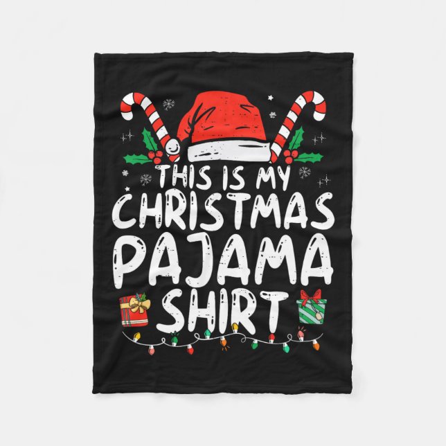 Das ist mein Weihnachtspajama Funny Xmas Pjs Men W Fleecedecke (Vorderseite)