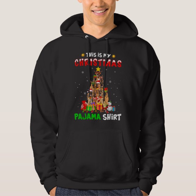 Das ist mein Weihnachtspajama German Shepherd Dog  Hoodie (Vorderseite)