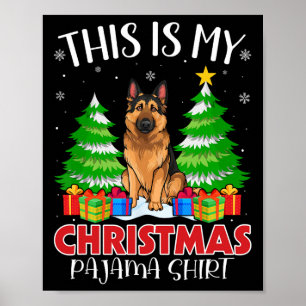 Das ist mein Weihnachtspajama German Shepherd Dog Poster