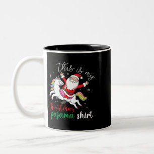 Das ist mein Weihnachtspajama Niedlich Santa Unico Zweifarbige Tasse