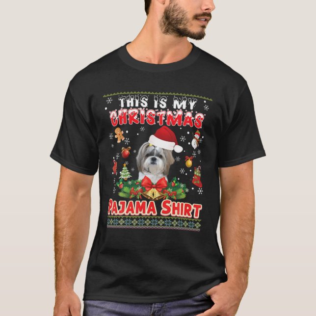 Das ist mein Weihnachtspajama-Shirt Shih Tzu Dog U T-Shirt (Vorderseite)