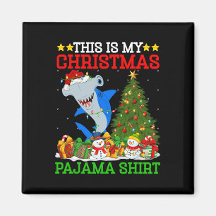 Das ist mein Weihnachtspajamas Hammerhead Shark Ch Magnet