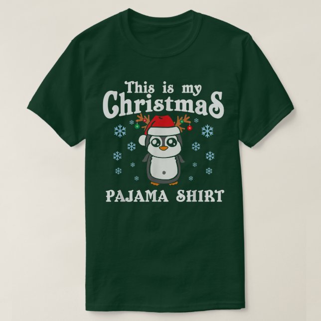 Das ist mein Weihnachtspinguin Pajama Weihnachtsma T-Shirt (Design vorne)