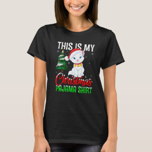 Das ist mein Weihnachtspyjama  Santa Hut Katze Xma T-Shirt
