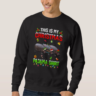 Das ist mein Weihnachtspyjama Xmas Nilpferd-Team Sweatshirt