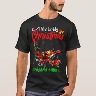 Das ist mein Weihnachtsspion Pajama Buffalo Plai T-Shirt