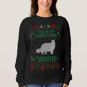 Das ist mein Weihnachtssüßer Maincoon Cat Ugly Sweatshirt