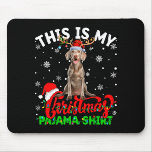 Das ist mein Weimaraner-Hund hässliches Weihnachts Mousepad